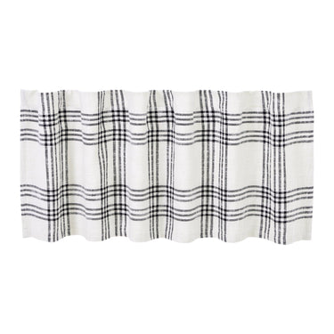Black Plaid Valance Curtain 19x60 VHC Brands - The Fox Decor